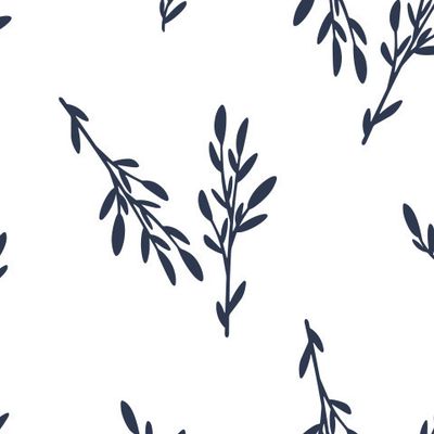 веточки синие на белом