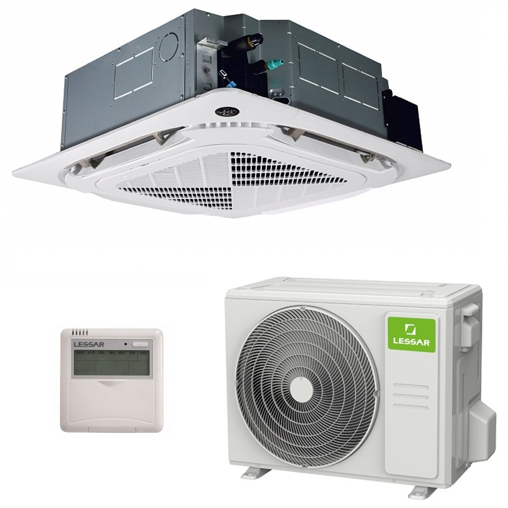 Кассетный кондиционер инверторного типа Lessar (завод MIDEA) ECO ENERGY