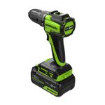 Дрель-шуруповерт акк. Greenworks DD345, 24V, б/щет, 27/45 Нм, 0-450 / 0-1850 об/мин, 13мм, 1х4Ач, ЗУ, кор (3708307CUB)