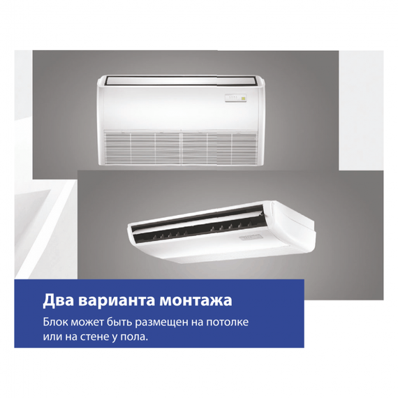 Коммерческая система кондиционирования постоянной производительности напольно-потолочного типа Midea ON/OFF MUE-24HRN1-Q/MOX431U-24HN1-Q