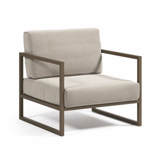 Comova Уличное кресло из алюминия светло-серое с зеленым алюминиевым каркасом La Forma Испания 