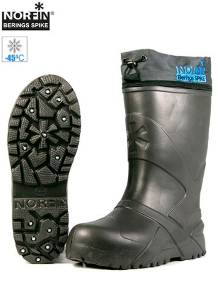 Сапоги зим. Norfin BERINGS SPIKE с манж. и шипами антрац. -45С EVA р.46-47