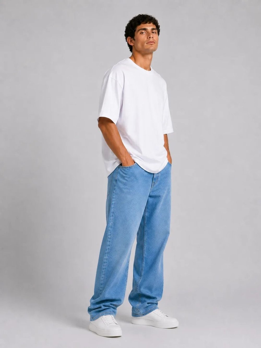 Футболка мужская белая oversize