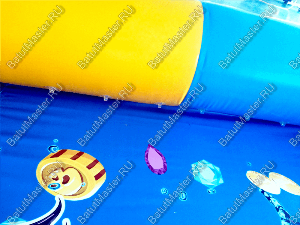 Квадратный надувной бассейн "Зебра" 6*6*0.65 м, с принт печатью на дне