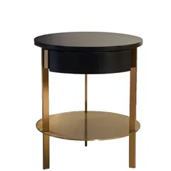 Столик-тумбочка 4406 с полкой и ящиком, Ø50х50 см