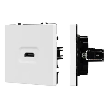 Механизм HDMI розетки SCT-NOBE-MHD1-SFPL-WH (Arlight, Белый кварц) 061846