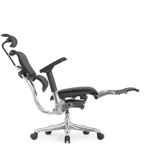 Кресло FALTO Ergohuman Elite 2 с подножкой ( чёрный каркас /сетка чёрный T-168-B1 Black )