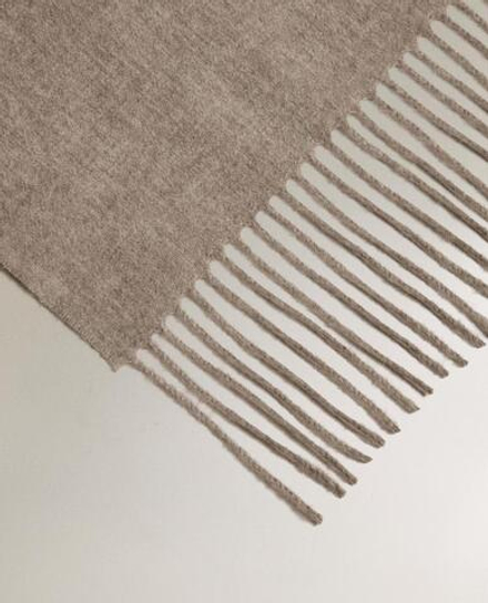 ZARA HOME ПЛЕД ИЗ ШЕРСТИ И КАШЕМИРА, БЕЖЕВЫЙ