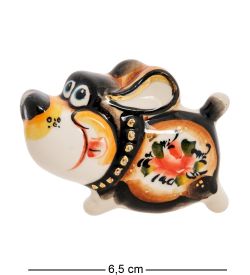 ГЛ- 524 Магнит «Собака» цв. (Гжельский фарфор)