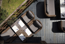 "Кон Панна" кресло из искусственного ротанга, цвет коричневый