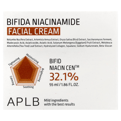 APLB, Крем для лица с ниацинамидом с бифидой, 55 мл (1,86 жидк. Унции)
