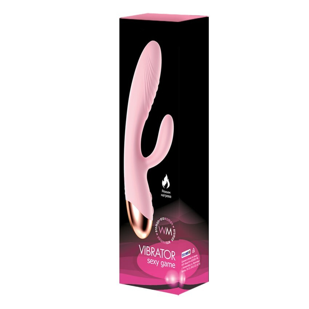 Вибратор-кролик Erowoman-Eroman EE-10288 с нагревом, 10 см