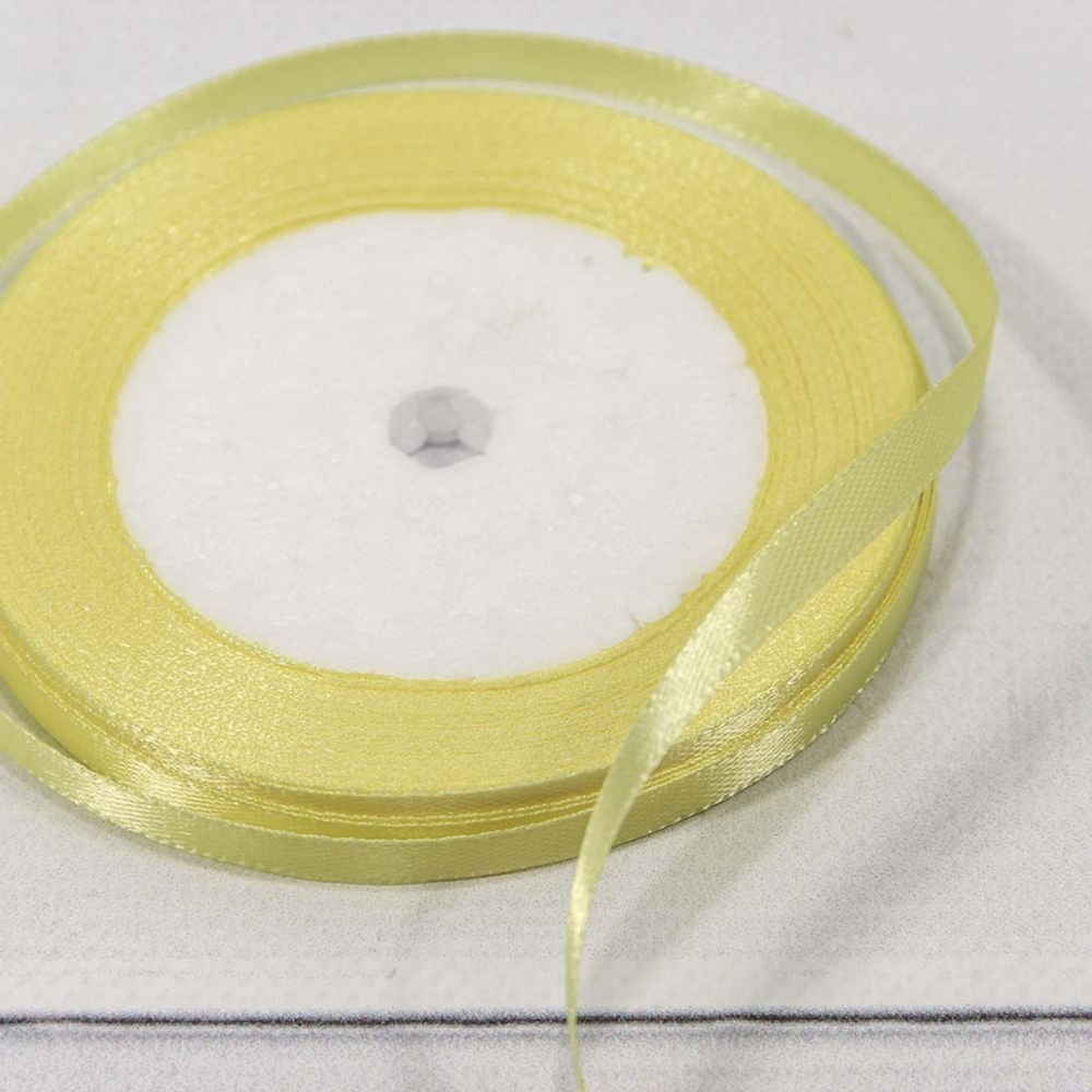 Лента Атласная 0,6см х 28м Сатин (Желтый)