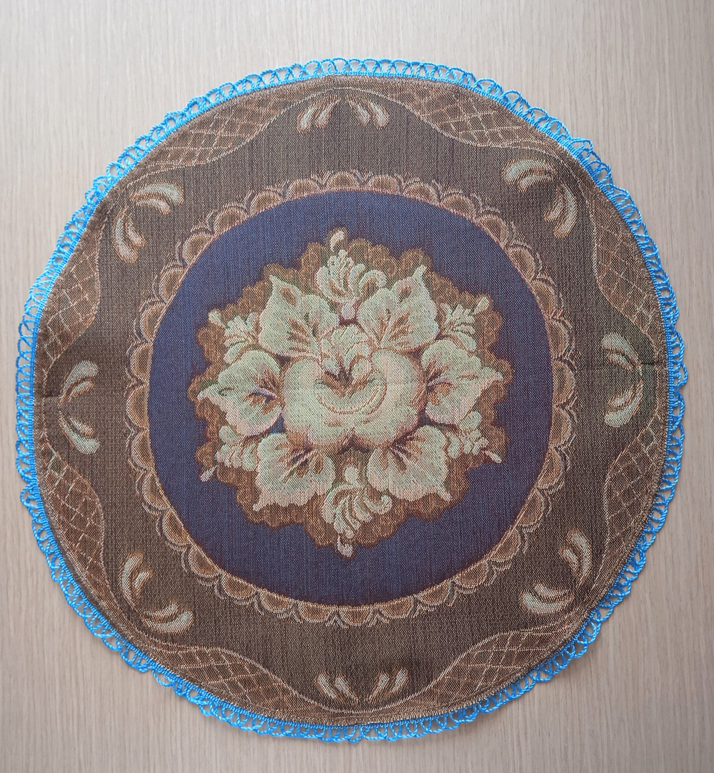 Декоративная сервировочная салфетка (d 46) Оазис - Гжель