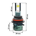 Светодиодные автомобильные LED лампы Takimi SOKOO HB5 (9007) 12/24V