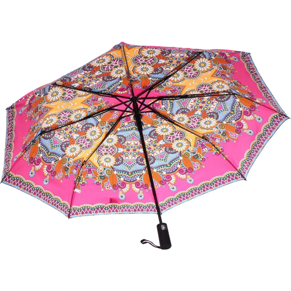 Зонт женский полуавтомат «Фиора», микс 6 цветов, 8 спиц, d-100см, длина в слож. виде 30см
