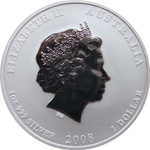 1 доллар. Год Мыши (крысы). Австралия. 2008 год