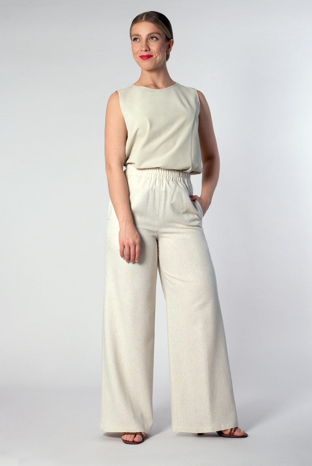 Брюки женские 4323ВП, льняной #363Лен024323ВП
