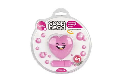 Розовое мыло с ароматом малины и вибропулькой (Цвет: розовый)