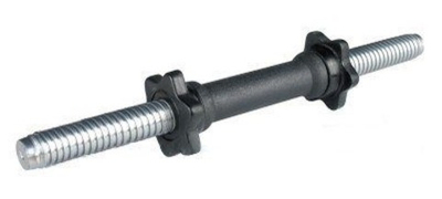 Гриф гантельный 30 мм длина 45 см 1,6 кг пластиковая оболочка, цвет серый