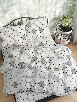 Постельное белье бязь Сказка "Схема" 1,5-спальный на молнии Наволочка 50х70 см 1 шт Простынь на резинке 90х200 см Пододеяльник 145х215 см