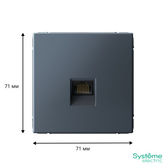 Розетка компьютерная ArtGallery RJ45 кат.6A механизм грифель SE GAL000786