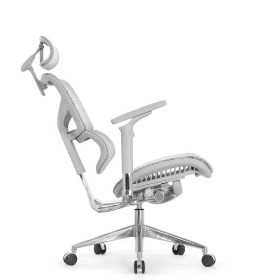 Кресло EXPERT 2 SAIL HSAM 01-G NEW (подлокотник 6D(360), подголовник 5D,сетка белая / каркас серый)