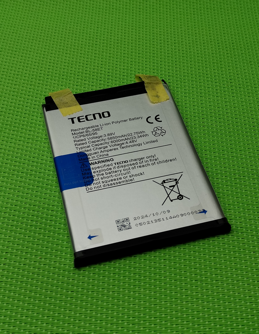 Tecno Pova 5 (LH7n) - Аккумулятор (батарея) (BL-58ET) (АСЦ)