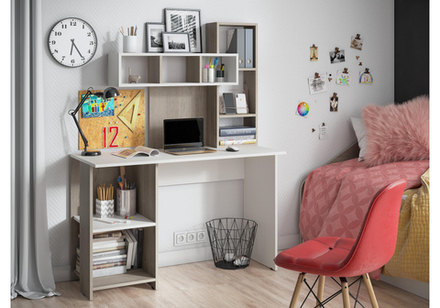 Компьютерный стол Woodville Эфес дуб крафт серый, белый