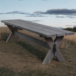 Деревянная скамейка Ойвинд садовая, графит