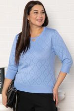 Блуза Нежный узор (голубая) Б14937-18М LT Collection
