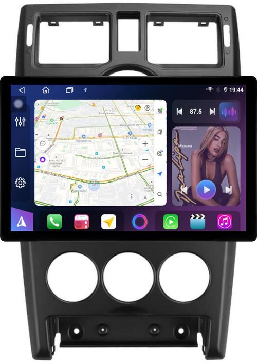 Магнитола для Lada Priora 2007-2013 (рамка черная тип 1) - FarCar BX877 монитор 13" 2K QLED на Android 13, Быстрая, CarPlay, 4G SIM-слот