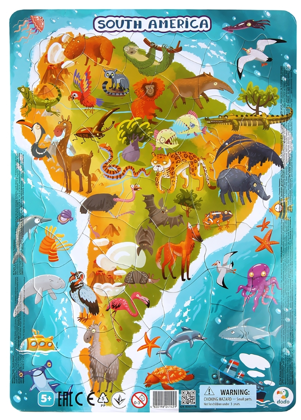Пазл в рамке 53эл. "Южная Америка" (Dodo)