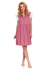 Оригинальная домашняя сорочка с кружевными рукавами (Размер: L) (Цвет: розовый)