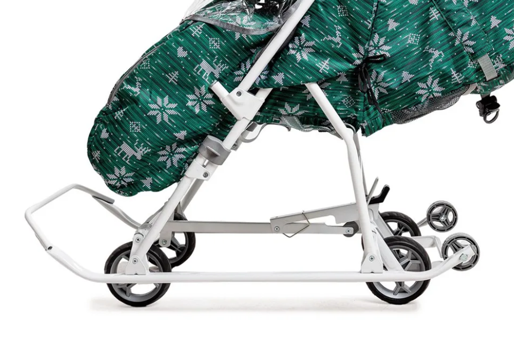 Санки-коляска Nika Наши детки НДТ3-1К/6 Скандинавский зеленый