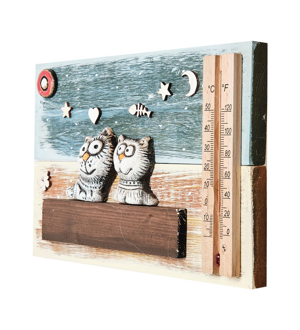 KK-753 Термометр комнатный «Коты» шамот