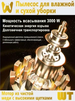 CANESPUK Строительный пылесос 28 л, 3000 Вт