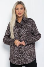 Рубашка Всегда на стиле (серый лео) Б12407-7 LT Collection