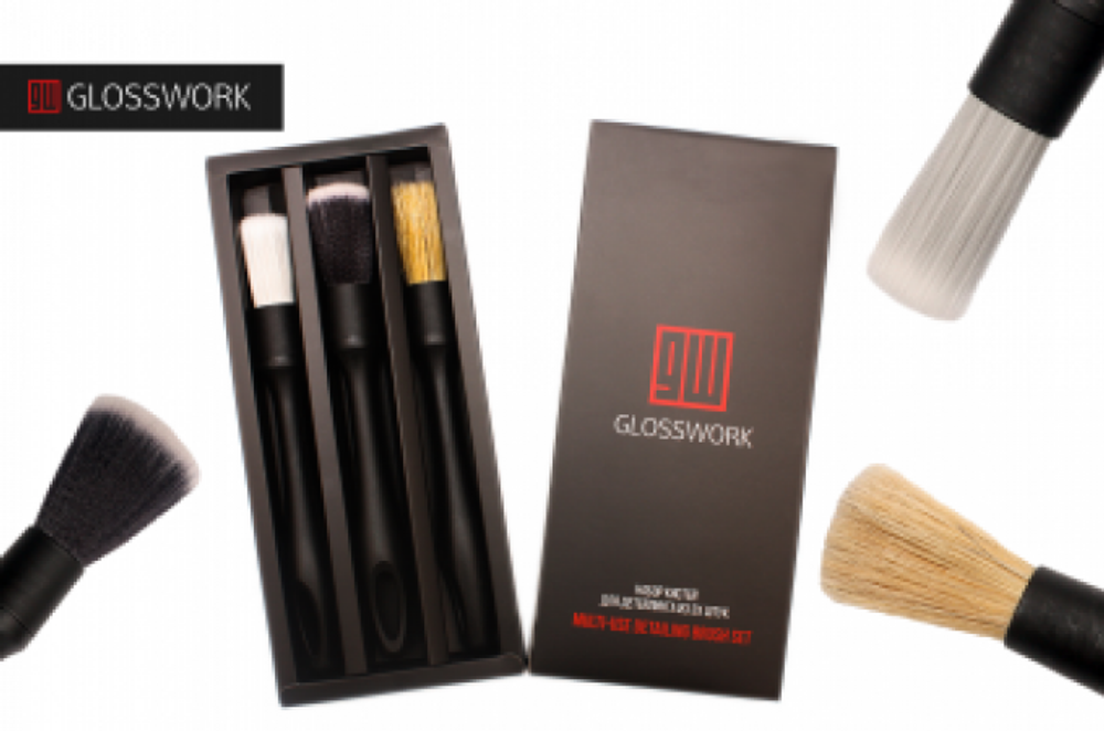 Glosswork Multi-Use Detailing Brush Set Набор кистей для детейлинга из 3х штук, диаметр 24мм