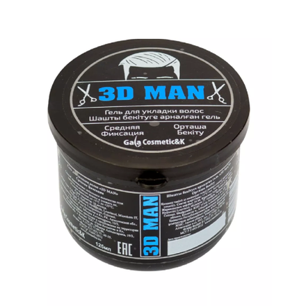 Гель для укладки волос 3D men Средняя фиксация 125 мл