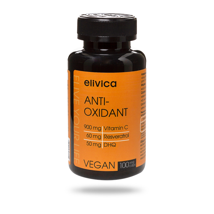 Антиоксидантный комплекс, Antioxidant, Elivica, 100 вегетарианских капсул