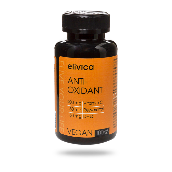 Антиоксидантный комплекс, Antioxidant, Elivica, 100 вегетарианских капсул