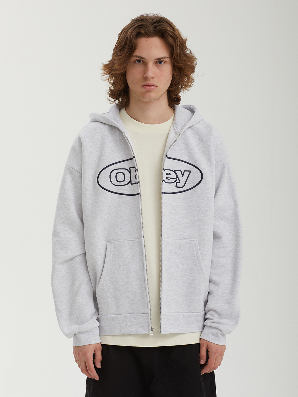 Мужская Толстовка Obey Oval Extra Heavy Zip