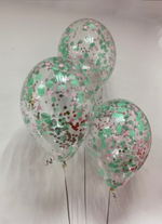 Шар с конфетти Розовый+Мята+Серебро