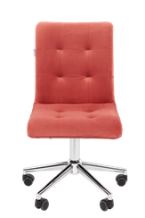 Офисное кресло Chairman 030 Россия ткань Т-28 коралл, хром, без подлокотников
