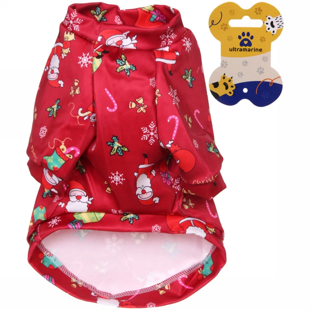 Кофта-толстовка для собаки «Новогодний БУМ-Рождественское чудо» размер M (40*30см) Ultramarine