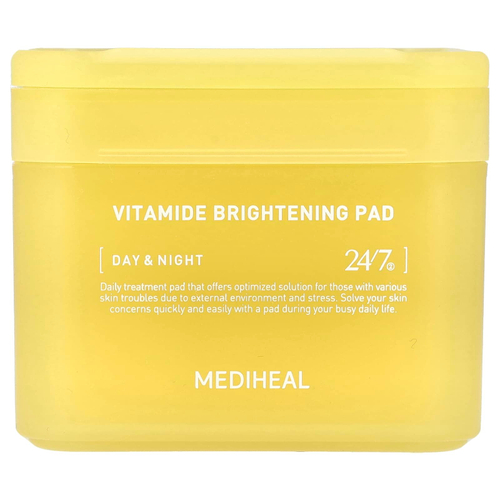 MEDIHEAL, Осветляющие подушечки Vitamide, Day & Night, 100 подушечек