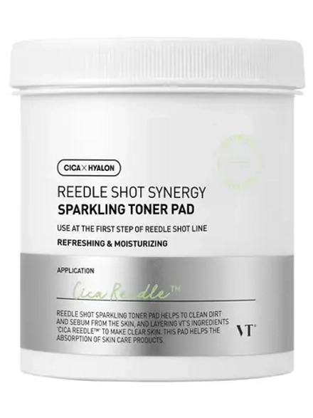 VT Cosmetics Отшелушивающие тонер-пэды с газированной водой и микроиглами Reedle Shot Synergy Sparkling Toner Pad 80 шт