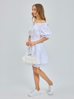 Сарафан летний однотонный для девочки белый