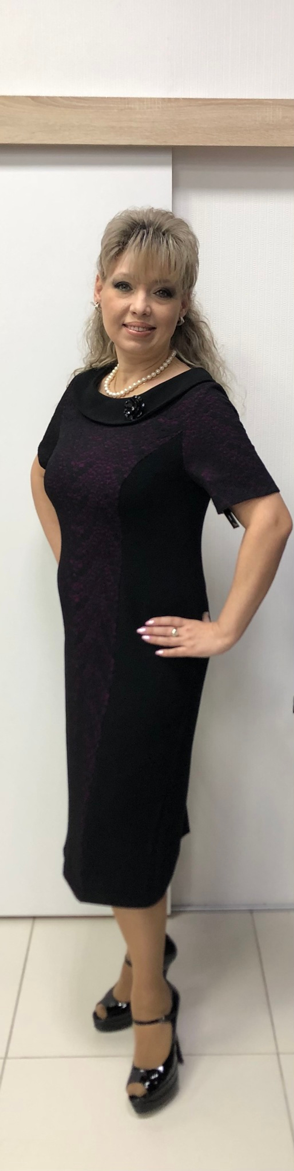 Комбинированное платье с гипюром